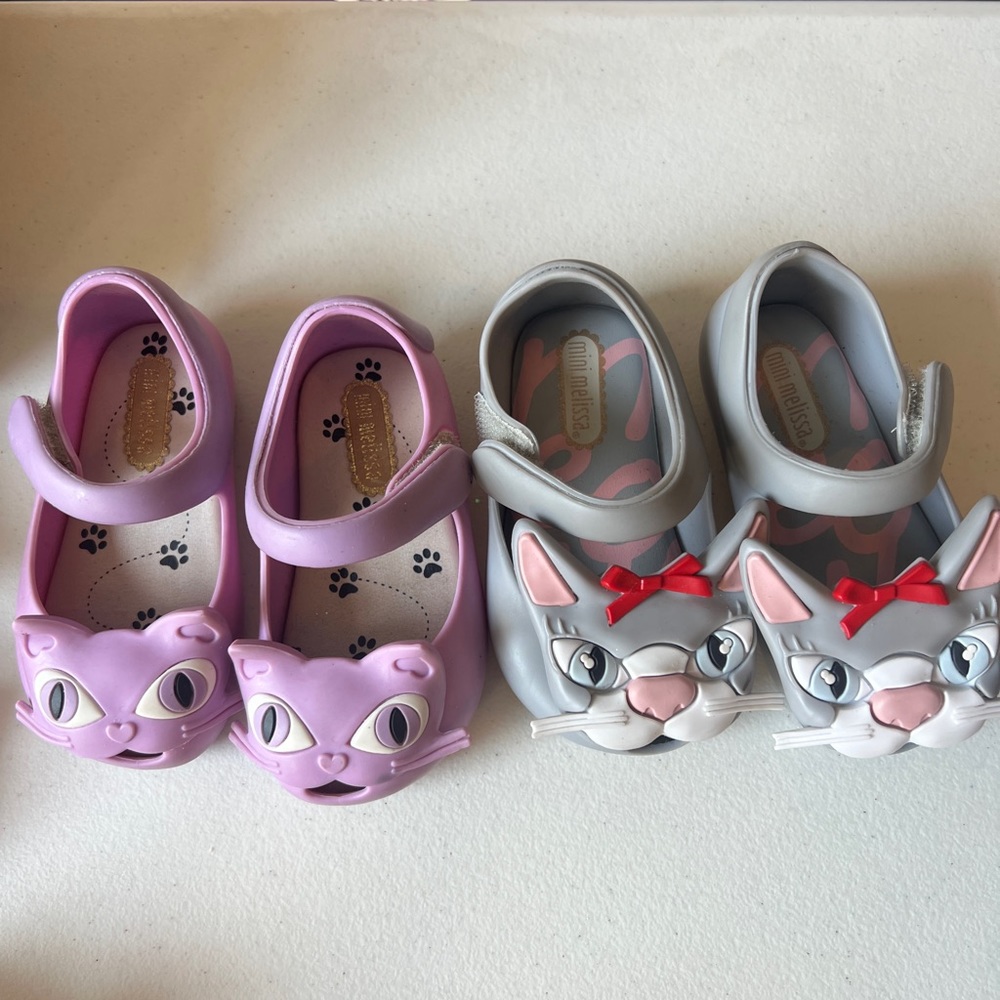 Mini Melissa girls cat jelly shoes